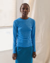 BASERANGE OMO LONG SLEEVE TEE French BAS-TTOL-VE-AU25-ZINN BLUE